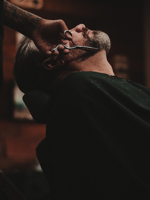Barber at work